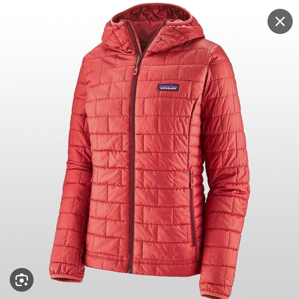 Patagonia Nano Puffer Jacket with Hood- XL- color tomato